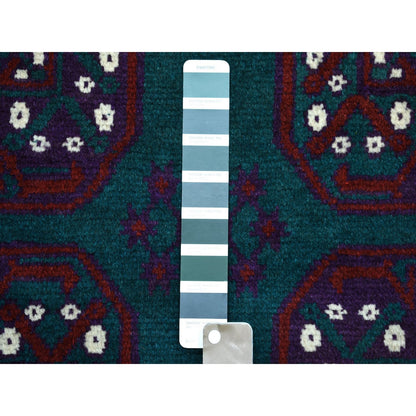 6'6"X9'4" Elephant Feet Design Hand Made Wool Colorful Afghan Tribal Rug