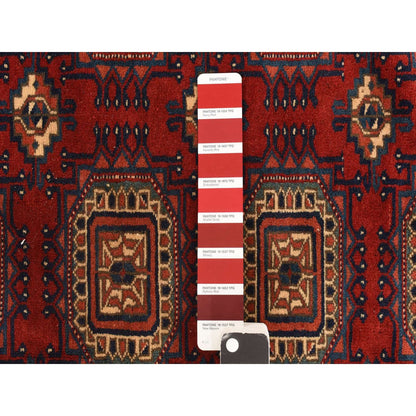6'10"X9'7" Angels Red Antique Tourkaman Clean 100% Wool Hand Knotted Rug