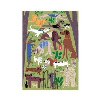 Marika Maijala (Finland Illustrator) Original Poster -Dog Park Art Print