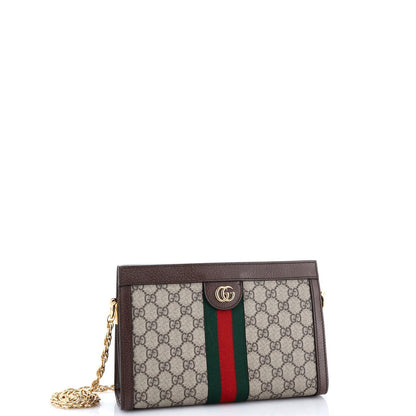 Gucci Ophidia Chain Shoulder Bag Gg Coated Canvas Small