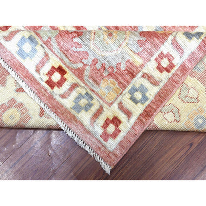 11'7"X14'6" Red Angora Ushak Soft Wool Hand Knotted Oversized Rug
