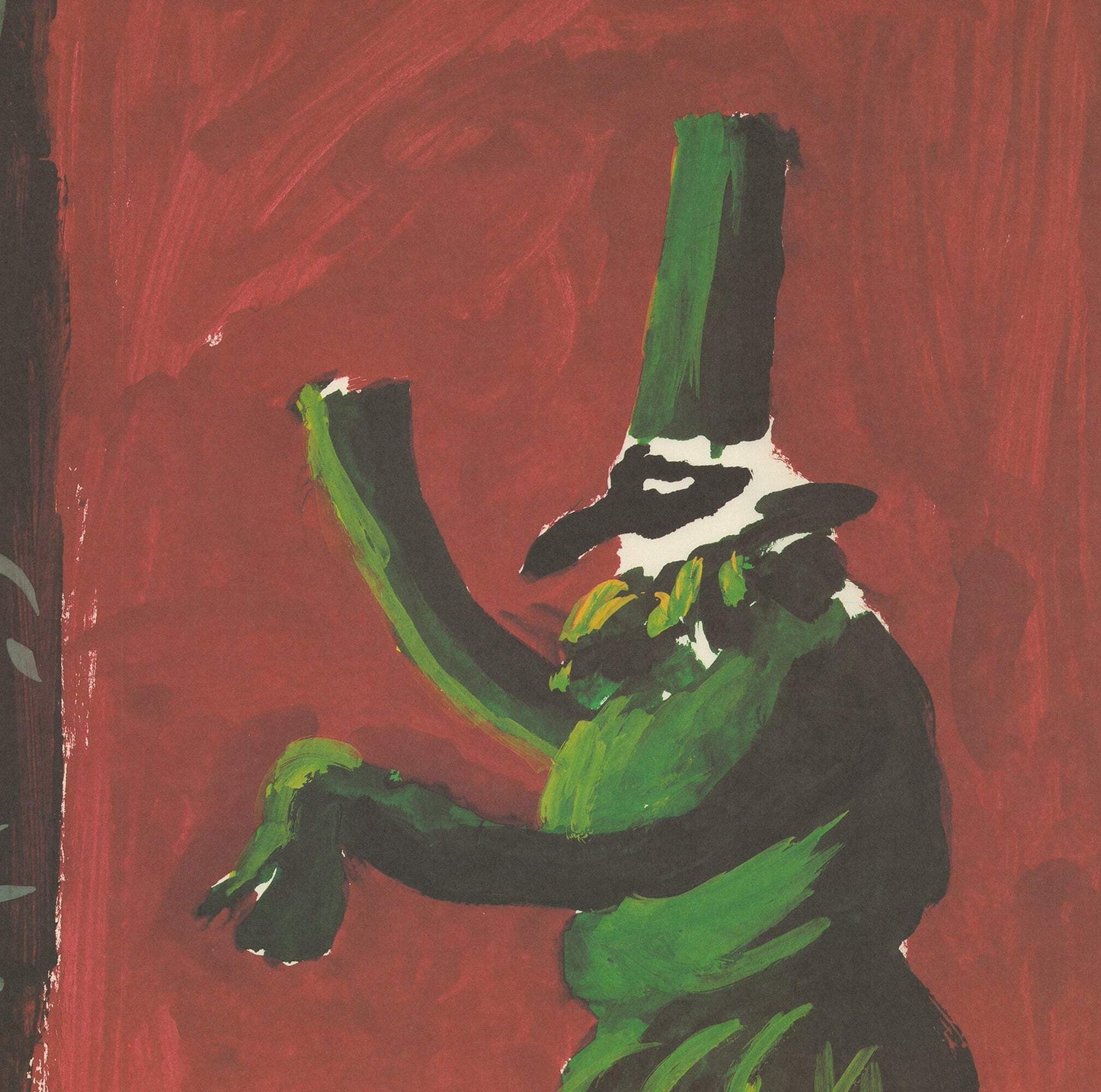 David Hockney Detail From Pulcinella With Applause " Lithograph