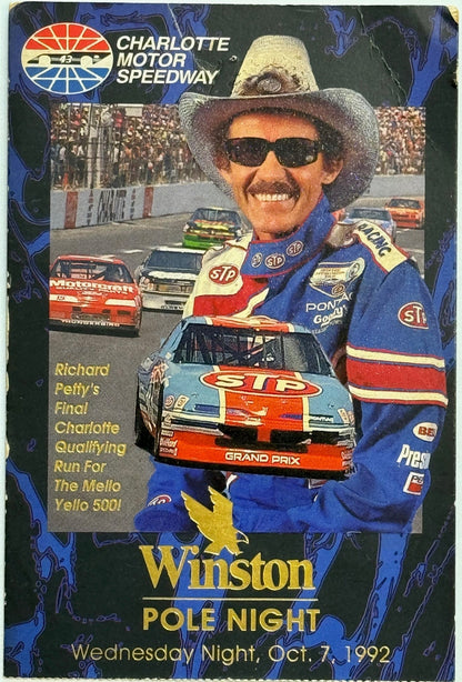 Richard Petty Autographed Charlotte Motor Speedway Card (Jsa)