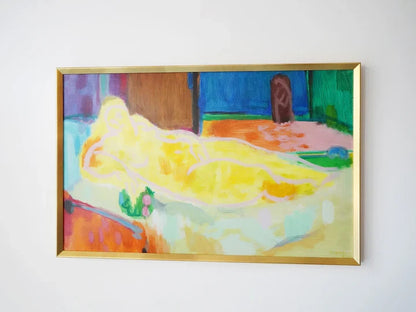 Bruun Reclining Model Oil Painting by Buster
