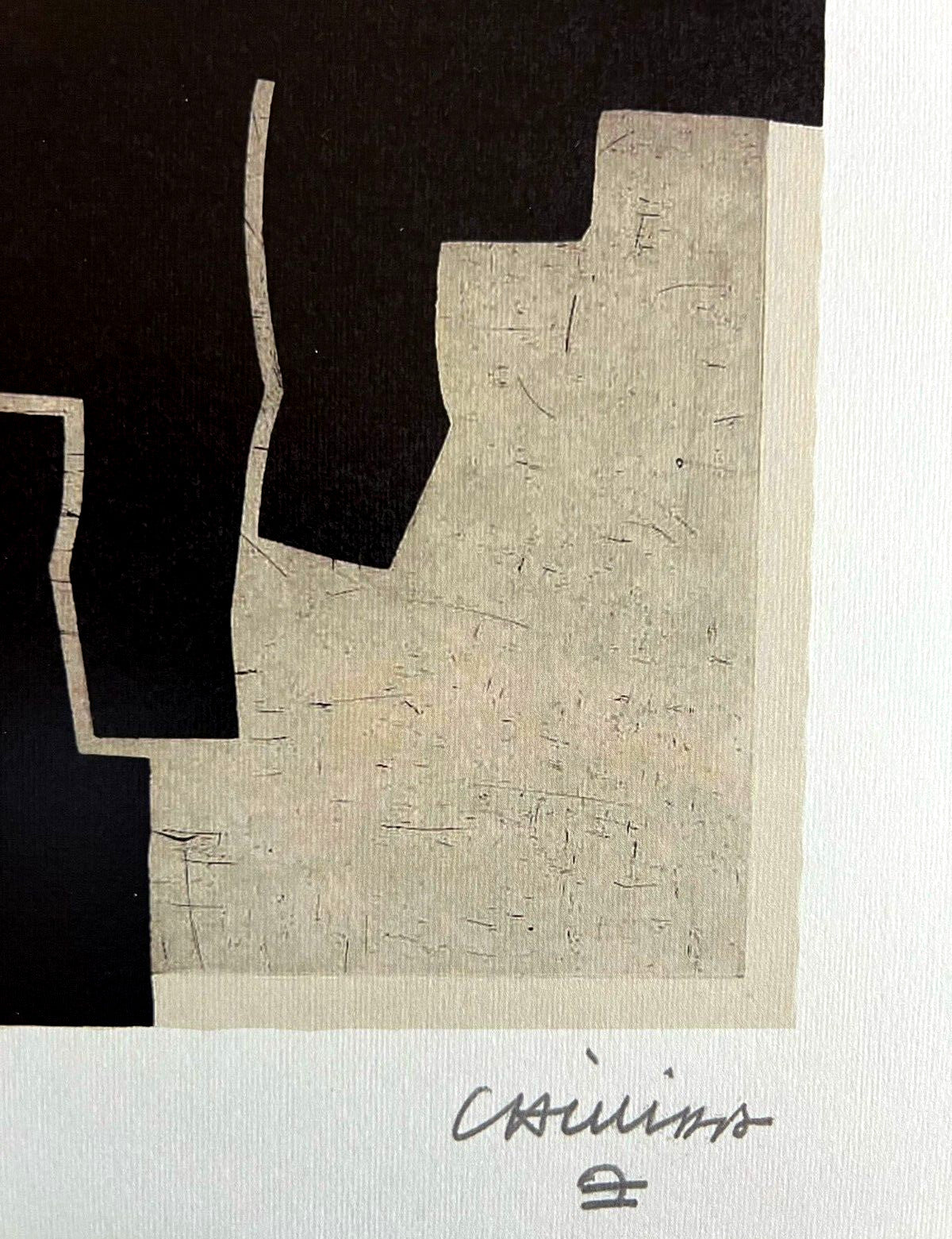 Eduardo Chillida Lithograph Coa Signed Numbered By Hand 180 Ex
