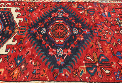 Vintage Hand-Knotted Tribal Runner Rug 3'1X12'7 Rustic Home Oriental Carpet