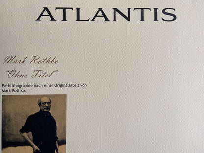 Mark Rothko Lithograph Coa Signed Op Numbered In Pencil Crayon Certified