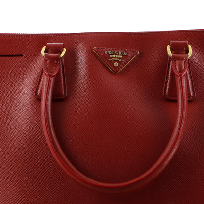 Prada Double Zip Lux Tote Saffiano Leather Large