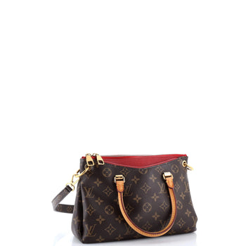 Louis Vuitton Pallas Tote Monogram Canvas With Leather Bb