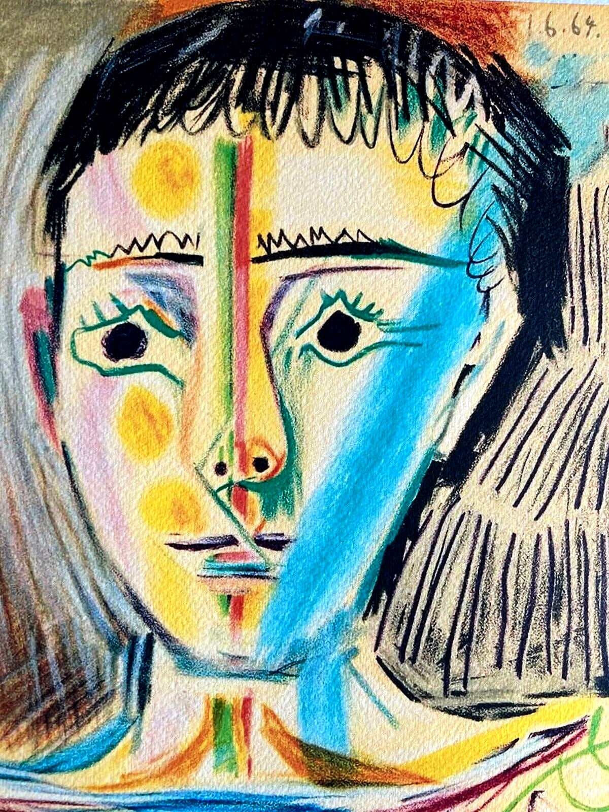 Pablo Picasso Lithograph 'Boy' Coa Signed Pen Numbered A Hand
