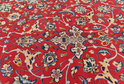 Vintage Handmade Oriental Rug 10X13 Traditional Floral One of a Kind Carpet
