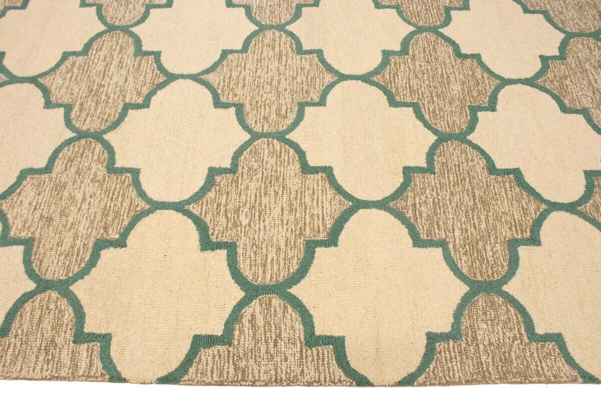 Multicolored Trellis Design 5X8 Hand-Tufted