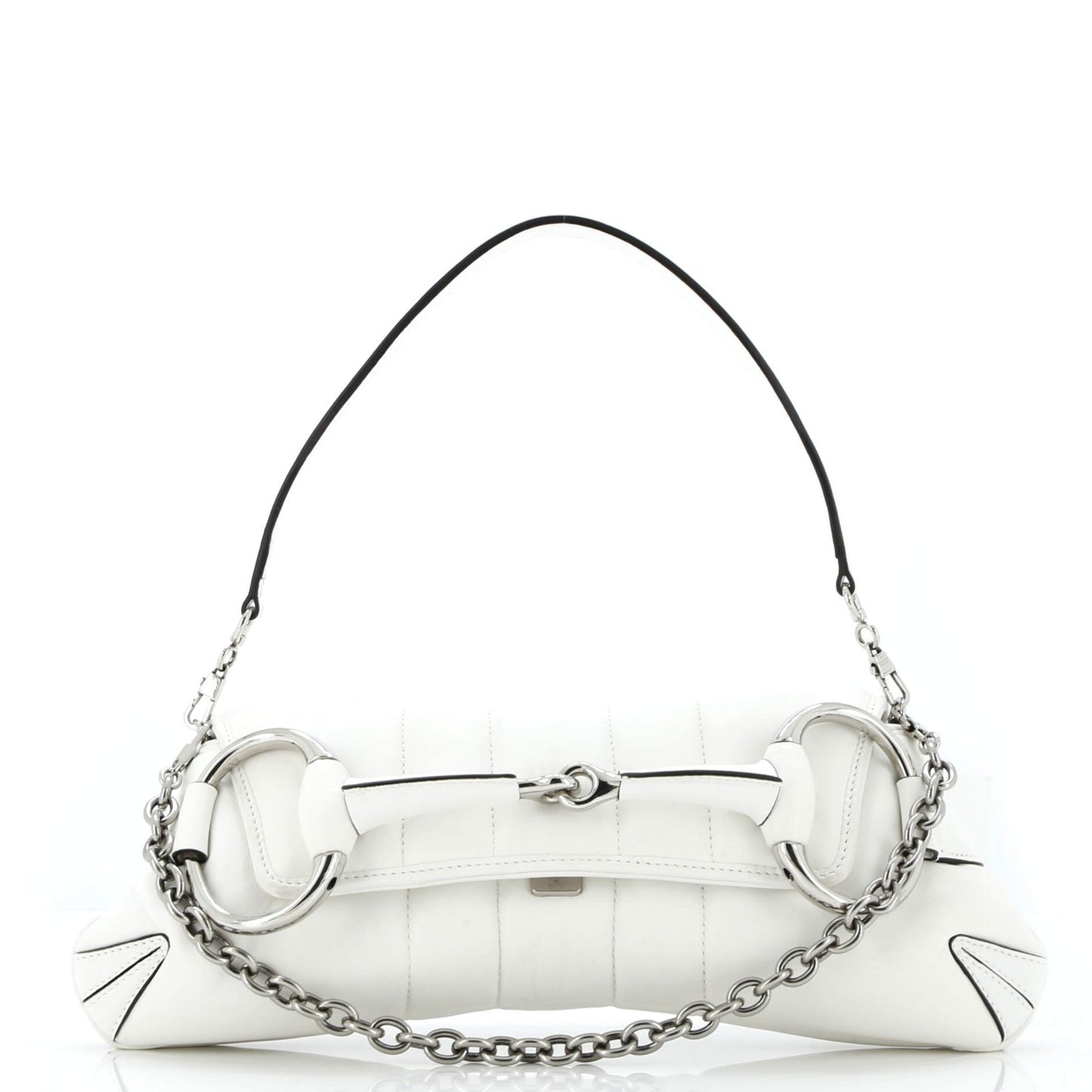 Gucci Horsebit Chain Shoulder Bag Vertical Quilted Leather Medium