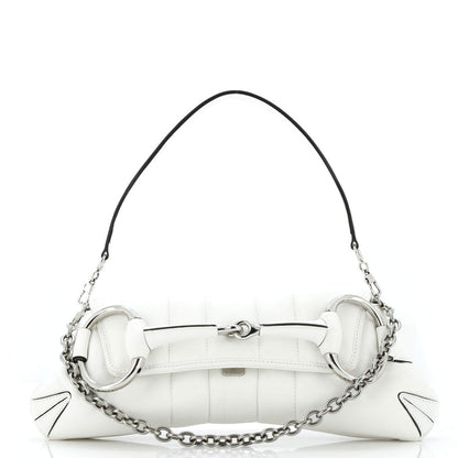 Gucci Horsebit Chain Shoulder Bag Vertical Quilted Leather Medium