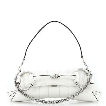 Gucci Horsebit Chain Shoulder Bag Vertical Quilted Leather Medium