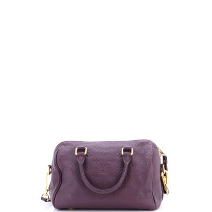 Louis Vuitton Speedy Bandouliere Bag Monogram Empreinte Leather 25