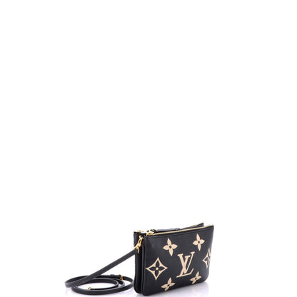 Louis Vuitton Double Zip Pochette Bicolor Monogram Empreinte Giant