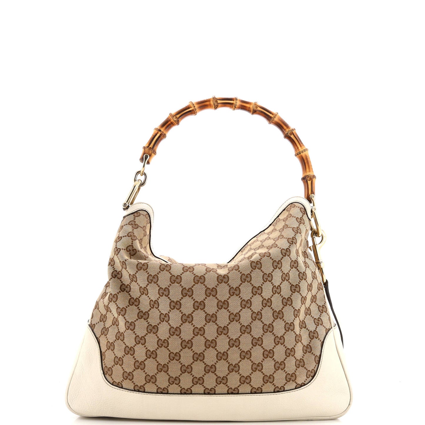 Gucci Diana Bamboo Shoulder Bag Gg Canvas Medium