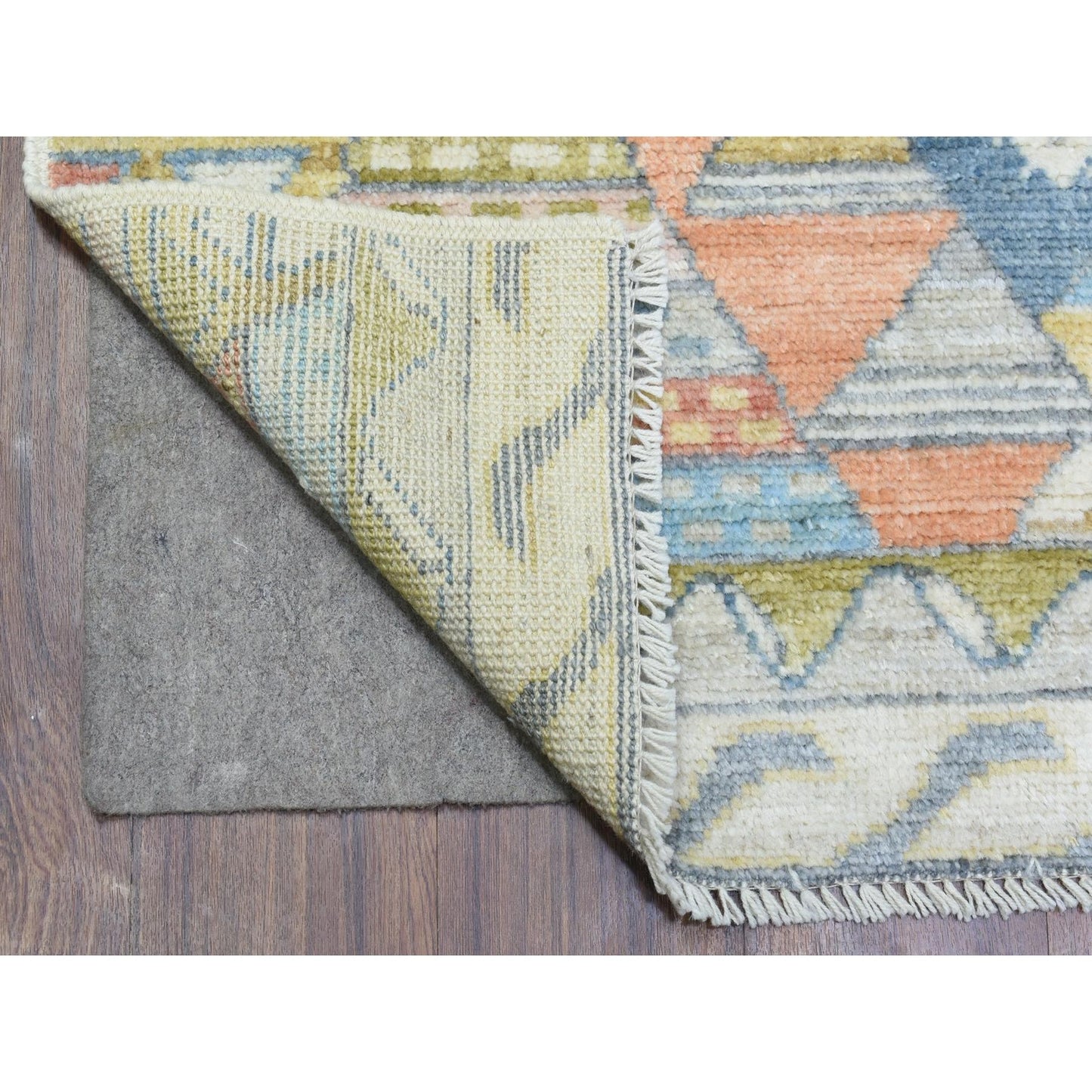 6'1"X8'8" Colorful Hand Knotted Anatolian Village Inspired Wool Rug