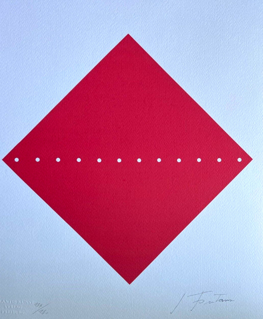 Lucio Fontana Lithograph Coa Signed In Pen