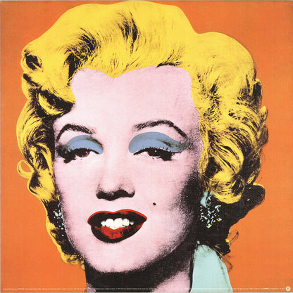 Orange ANDY WARHOL Marilyn Orange (sm) 25.5" x 25.5" Poster 1995 Pop Art Yellow