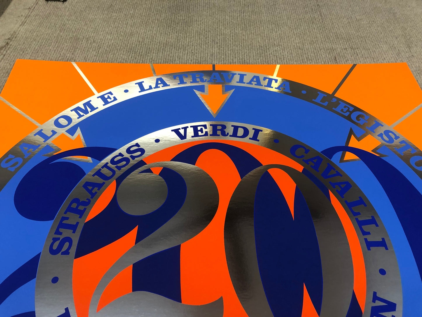 Robert Indiana The Santa Fe Opera " Serigraph Pop Art Blue, Orange