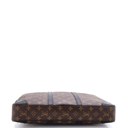 Louis Vuitton Porte-Documents Voyage Bag Macassar Monogram Canvas