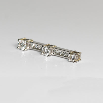14K White Gold Diamond Pendant 0.40Ct
