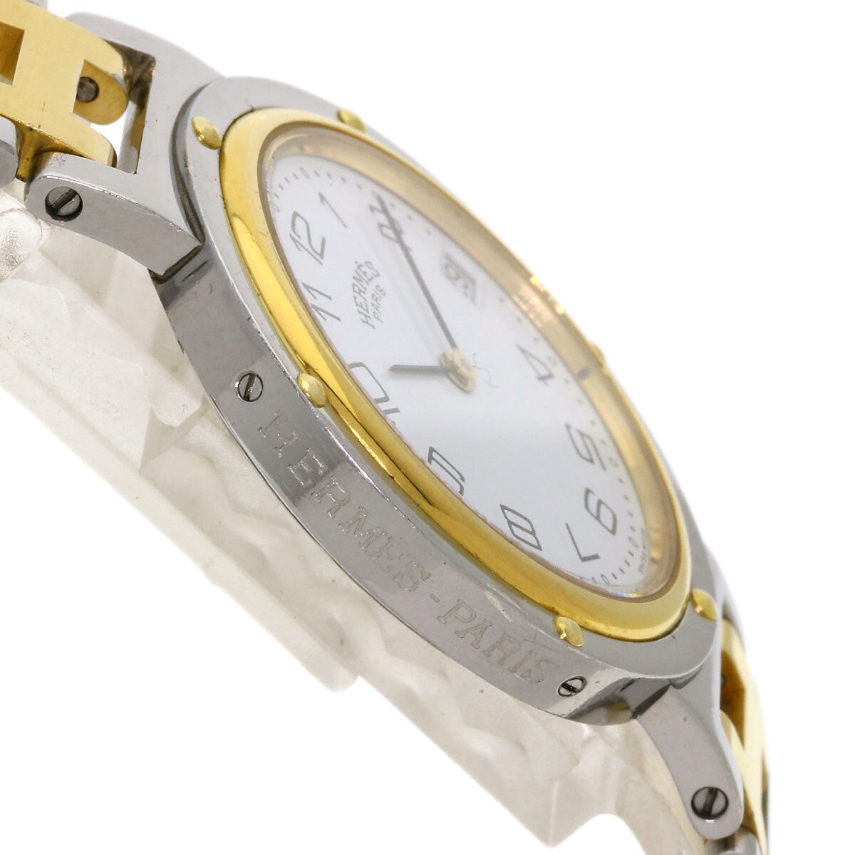 HERMES Clipper Old Belt Watches  Stainless