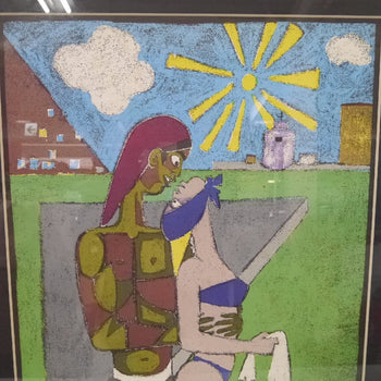 Jean Cocteau Lithograph, Lovers Under The Sun,