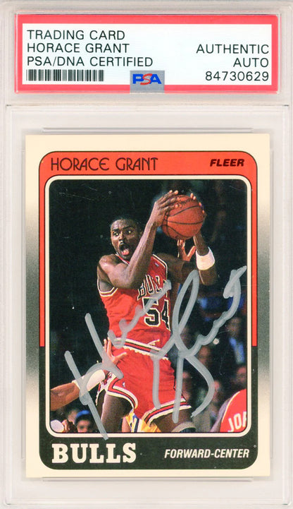 Horace Grant Autographed 1988 Fleer Card #16 (Psa Auto)
