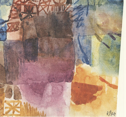 Paul Klee Memory Of A Garden " Offset Lithograph Modernism