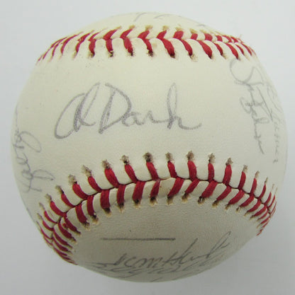 1975 Oakland A'S Team Signed By 26 Oal Baseball Dark Williams Hof 149804
