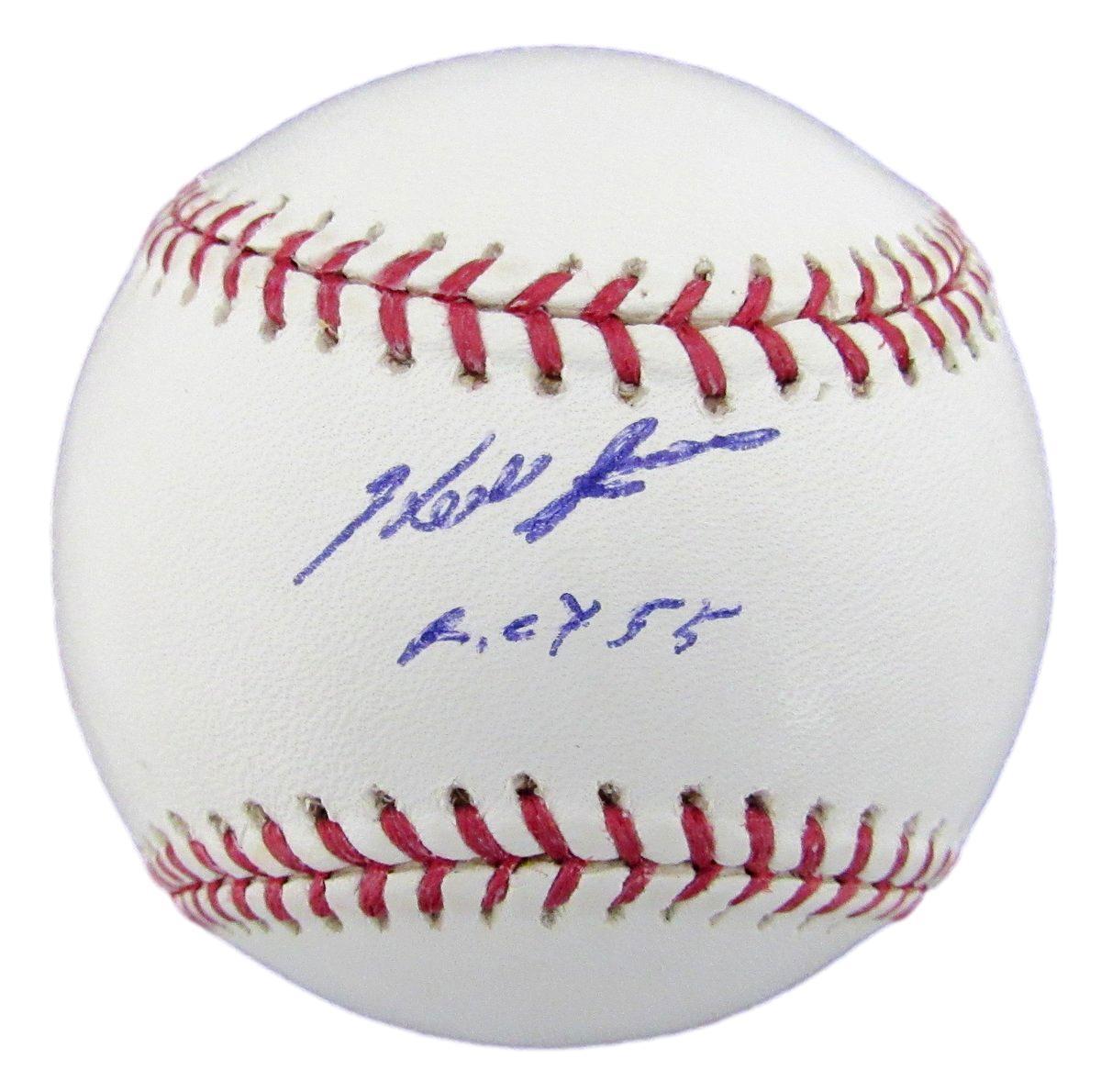 Herb Score Signed/Inscr "Roy 55" Oml Baseball Cleveland Indians Tristar 192321