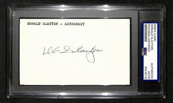 Donald Slayton Signed/Autographed 3X5 Index Card Astronaut Psa/Dna 197804