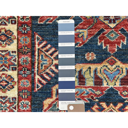 2'7"X13'6" Space Cadet Afghan Super Kazak Wool Hand Knotted Oriental Rug