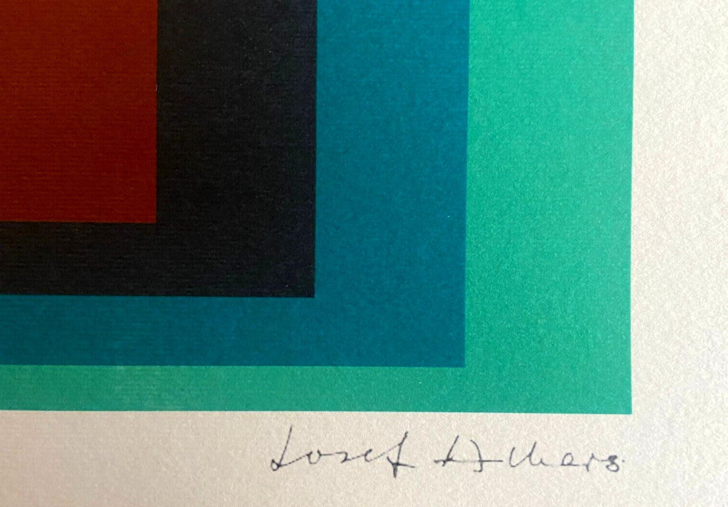 Josef Albers Lithograph Certified Signed