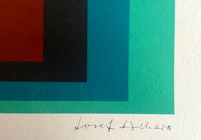 Josef Albers Lithograph Certified Signed