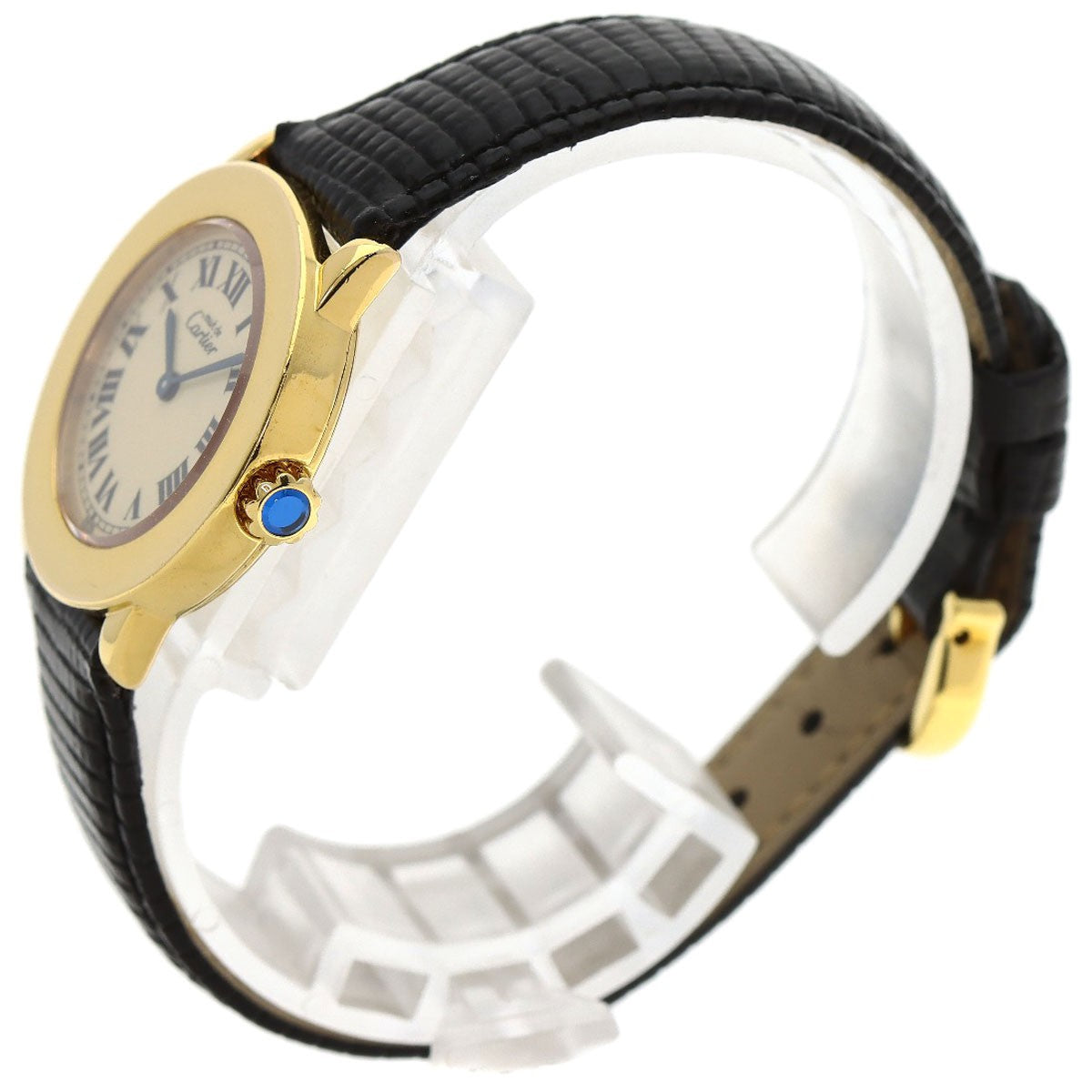 Leather CARTIER Must Rondo Watches W1008743 Silver/