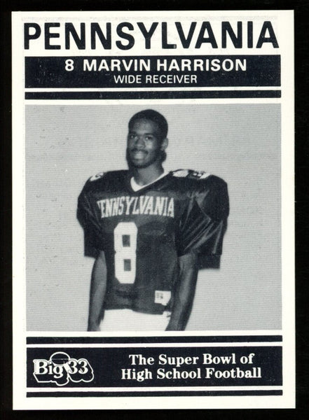 1991 Big 33 Football Classic Marvin Harrison #Pa6 Pennsylvania
