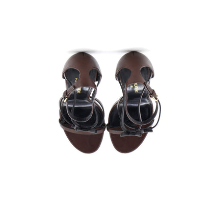 Saint Laurent Women'S Cassandra Heeled Sandals Leather 100