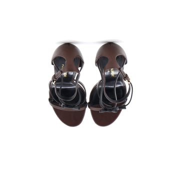 Saint Laurent Women'S Cassandra Heeled Sandals Leather 100