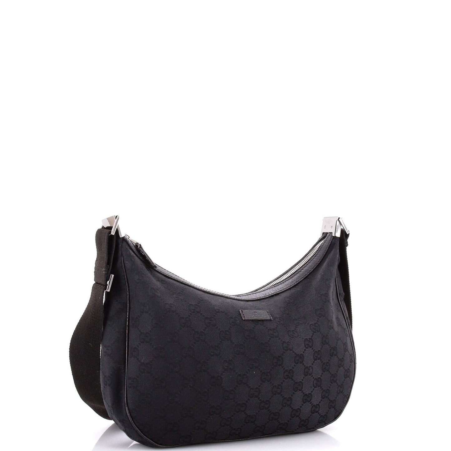 Gucci Saddle Zip Messenger Bag Gg Canvas With Leather Medium