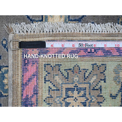 5'6"X7'7" Dark Silver Gray Hand Knotted Wool Fusion Kazak Oriental Rug