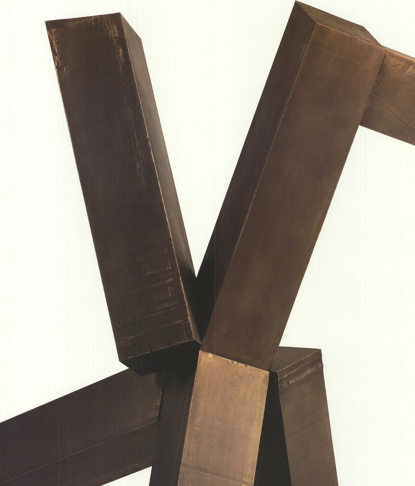 Joel Shapiro Untitled " Offset Lithograph Abstract Brown Whi