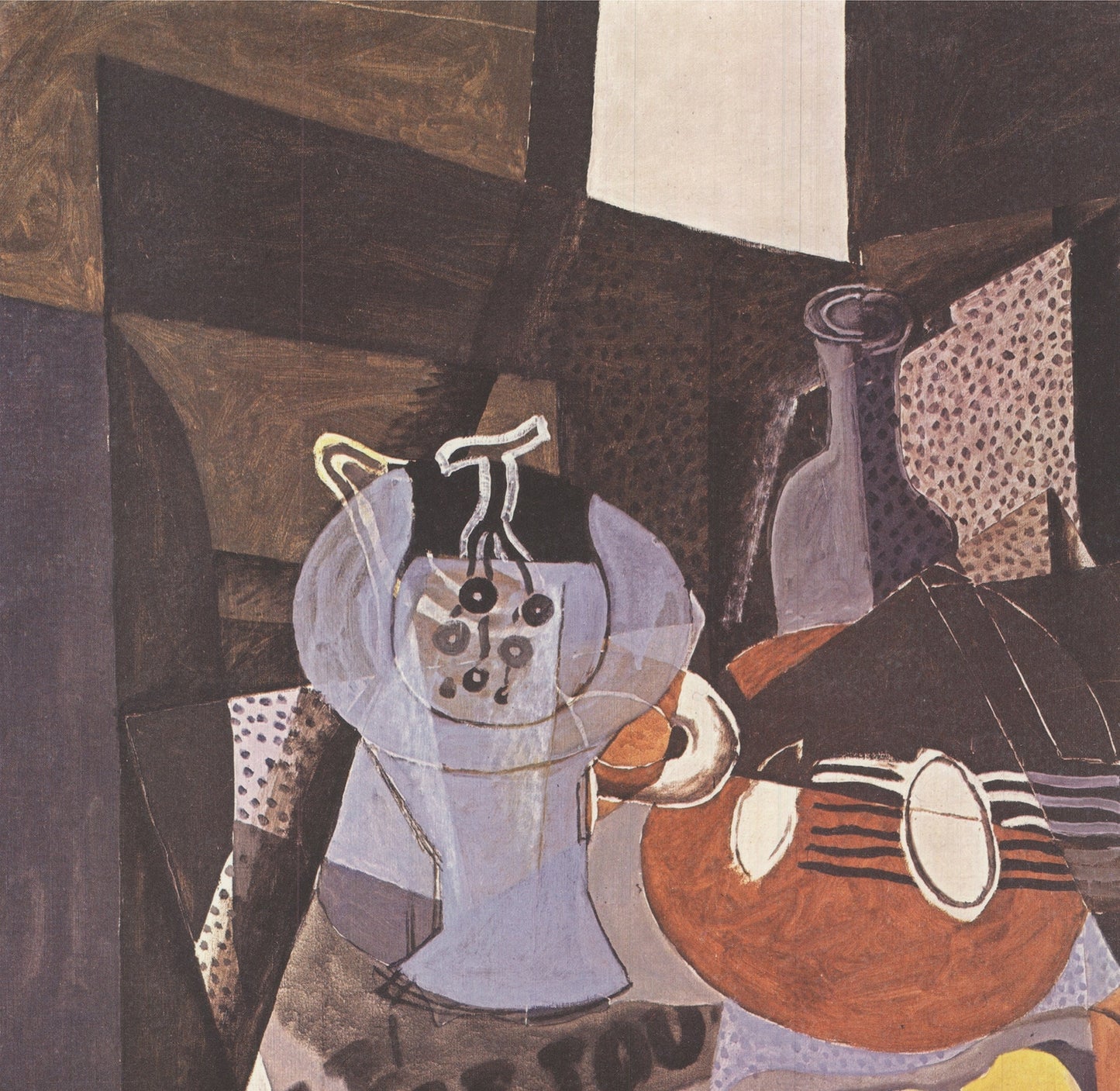 Georges Braque Still Life With Compote Bowl Bottle And Mandolin "