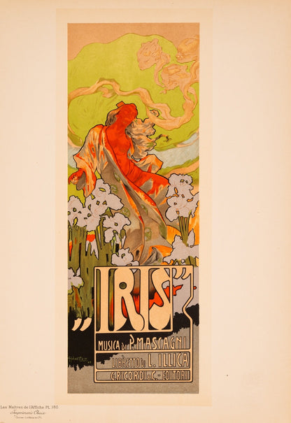 Mascagni Opera Iris Hohenstein Chaix Lithograph Adolfo Les Matres 1899