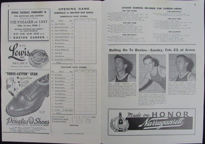 Vintage 1947 Boston Celtics Vs. St. Louis Bombers