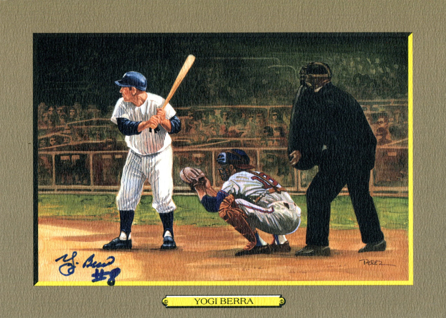 Yogi Berra Autographed Perez Steele Greatest Moments Card (Jsa)