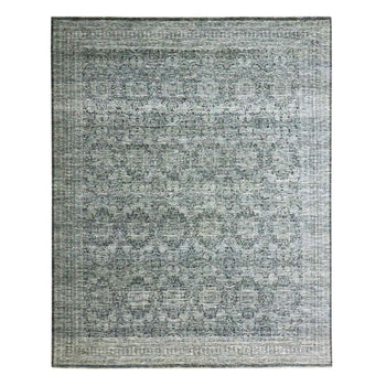 8'X10' Gray Tone On Tone Arts And Crafts Design Hand Knotted All Wool Rug